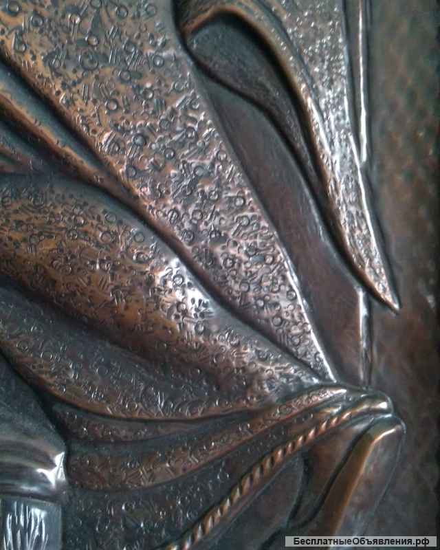 Чеканка. Панно. " Витязь в тигровой шкуре " - Медь.