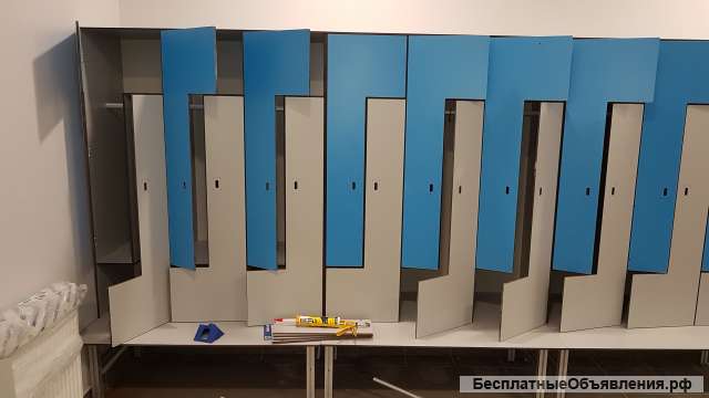 Шкафчики для спортивных раздевалок, влагостойкая мебель HPL для бассейна, шкафы для переодевания HPL