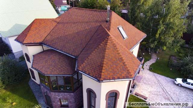 Мягкая, бесшумная черепица Shinglas (Шинглас), кв