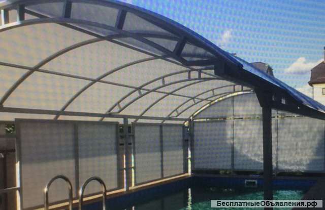 Установка навесов с кованными элементами и без, м2