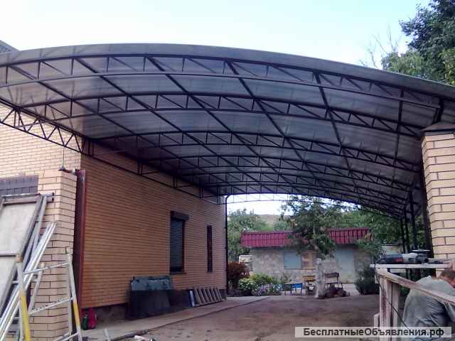 Навес под ключ материалмонтаж, экономно