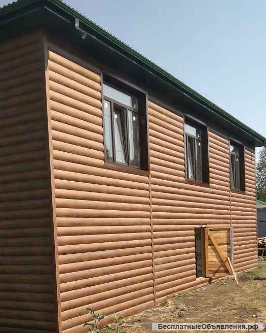 Сайдинг для отделки фасадов, заборов Блок хаус, Вудсток бревно, м2