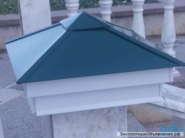 Шапки на столбы, отливы на фундамент забора, шт