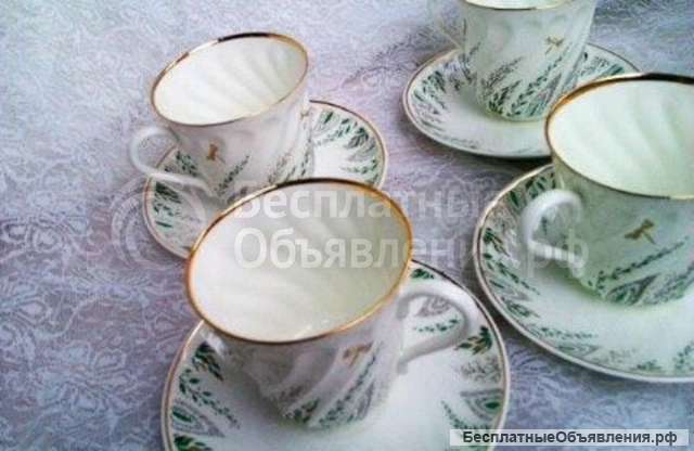 Кофейная пара фарфоровая