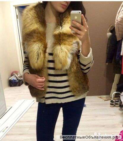 Меховую жилетку из лисьего меха