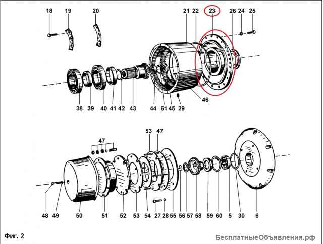 Фланец редуктора г/п 1.0-5.0т для талей Болгария