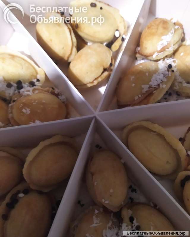 Печенье Орешек с вареной сгущенкой