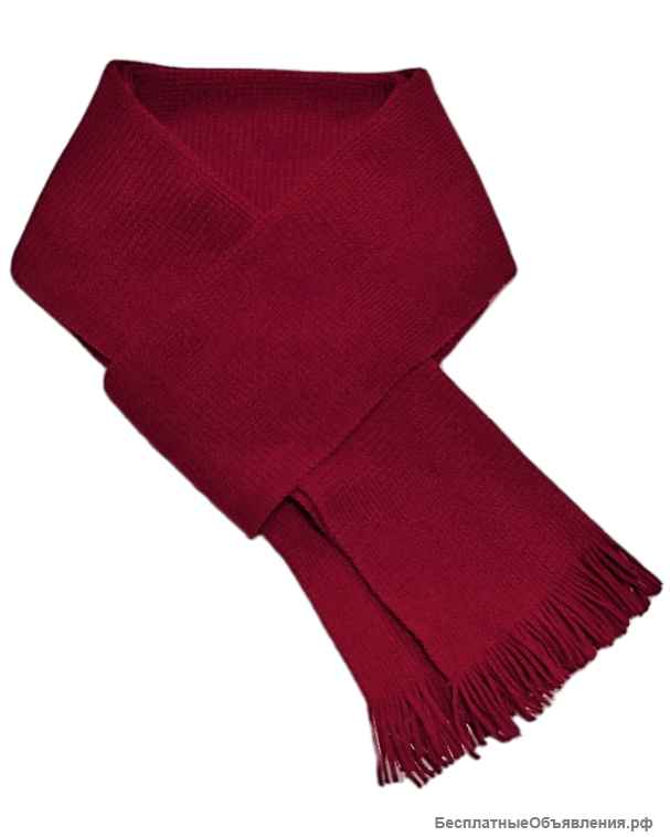 Шарф вязаный Российский триколор Нарядный