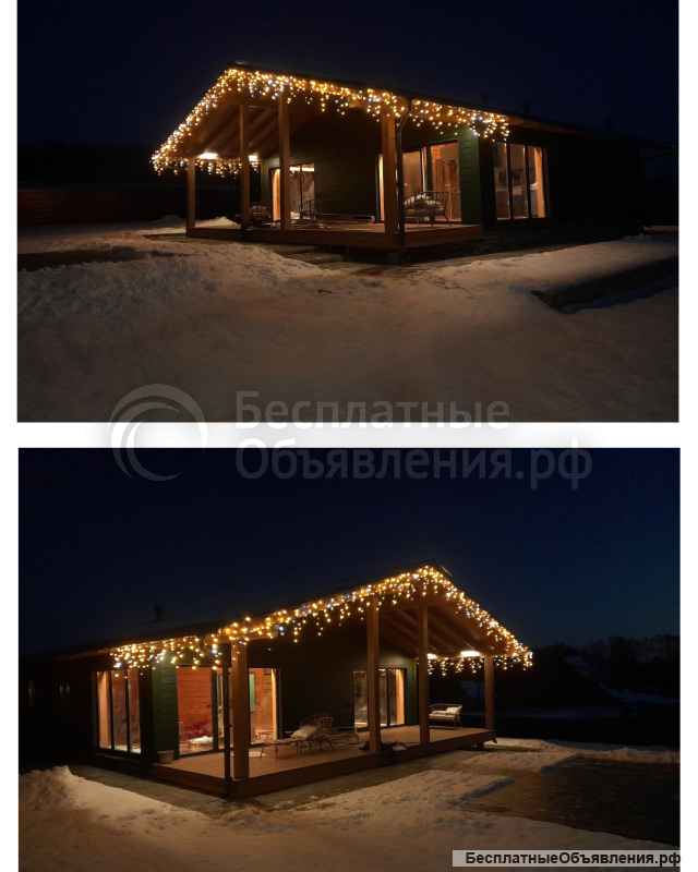 Монтаж гирлянд под ключ. Без переплаты и посредников.