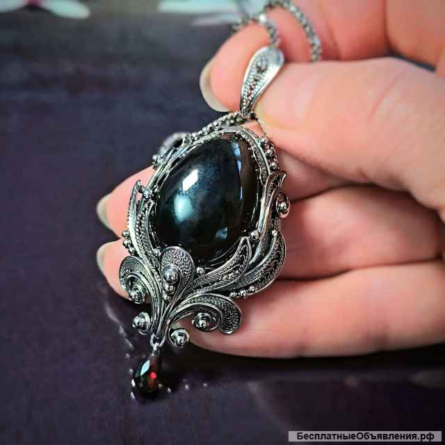 Кулон подвеска Морион подарок на 8 марта