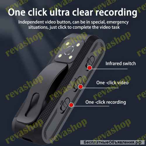 Мини видео-камера карманная видеорегистратор нагрудный FullHD