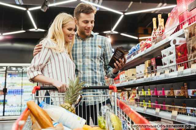 Разнорабочий в магазине продуктов