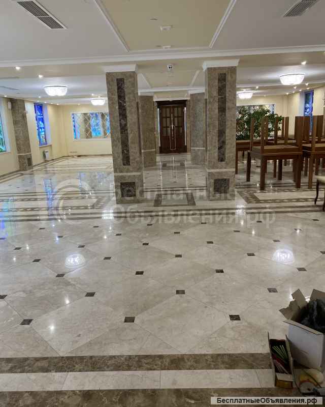 Шлифовка, полировка, кристаллизация мрамора, гранита, травертина