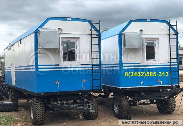 Вагон-дом 8 м х 2,4 м на шасси