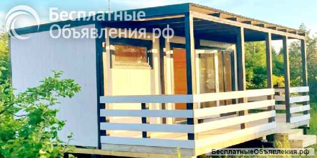 Дачный модульный дом 28 м2 с верандой