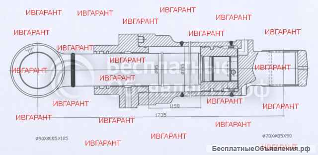 266-7992, 2667992 гидроцилиндр ковша CAT Е325DL - 266-7992, 2667992