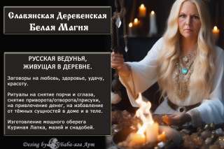Гадание, заговоры у деревенской ведуньи