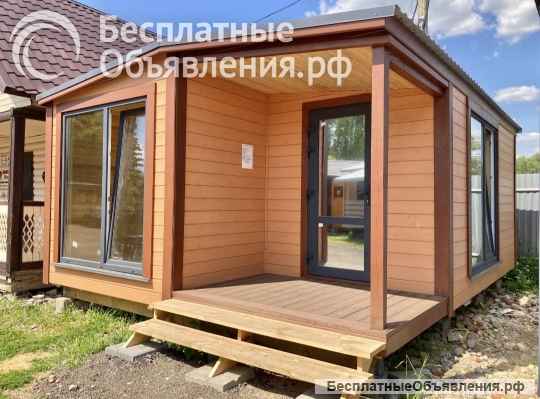 Дачный зимний модульный дом 28 м2 с верандой 7 м2