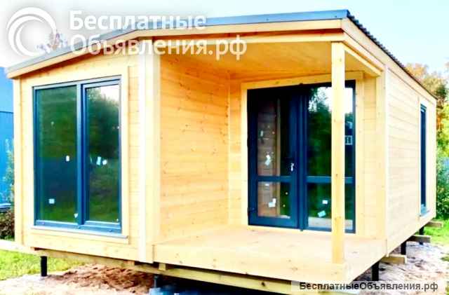 Дачный зимний модульный дом 28 м2 с верандой 7 м2