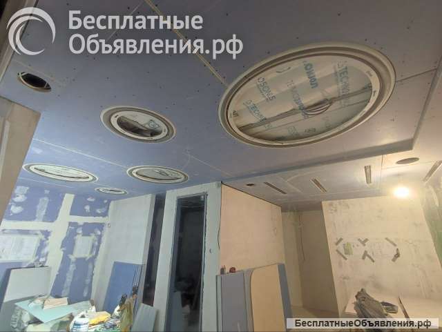 Монтаж потолка из гипсокартона в Москве и области