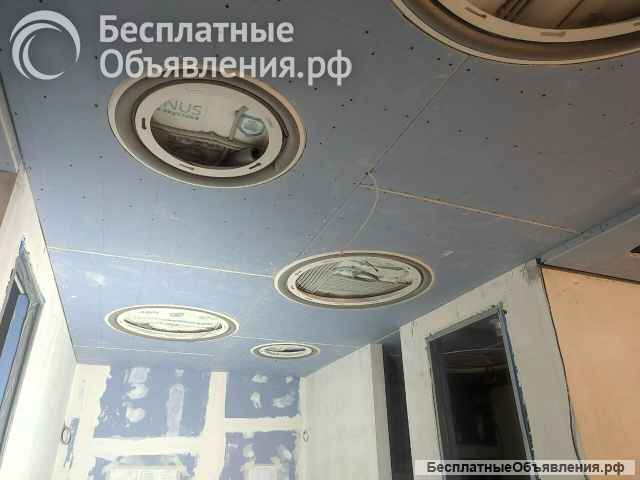 Монтаж потолка из гипсокартона в Москве и области