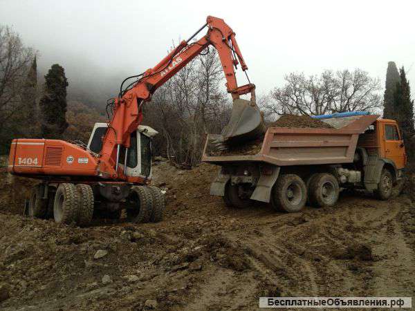 Вывоз грунта, вывоз земли, аренда строительной техники