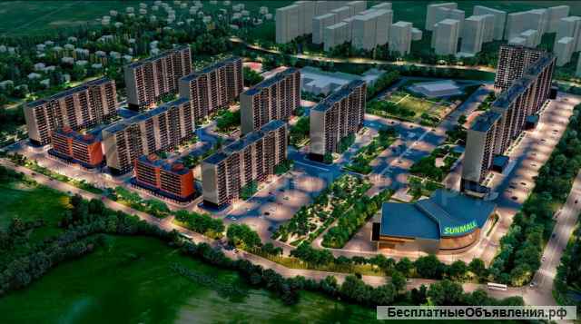 2-х комнатная квартира в новом современном доме ЖК Аринский в Солнечном