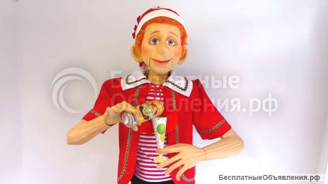 Буратино Пьющий для оформления Новогодних праздников