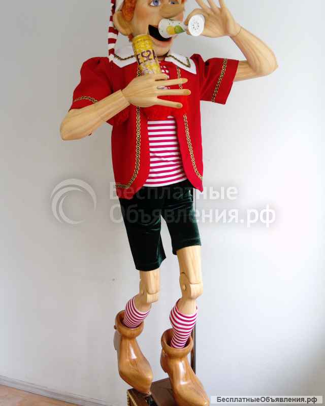 Буратино Пьющий для оформления Новогодних праздников