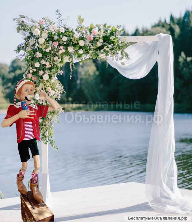 Буратино Пьющий для оформления Новогодних праздников