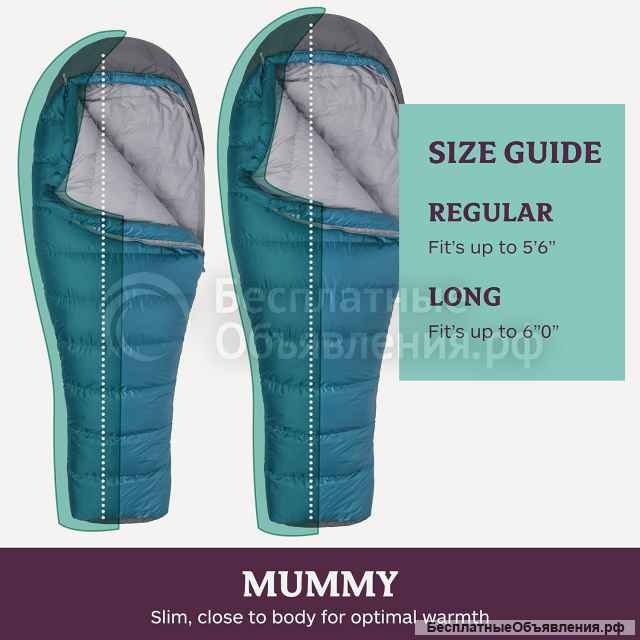 Пуховой спальный мешок Marmot Lozen Women's Long. Новый. 1.034 кг.