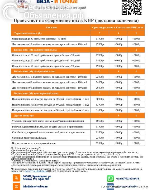 Визы в Китай любой категории по самым привлекательным ценам в регионе