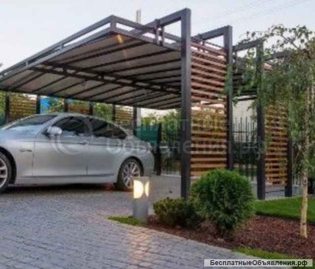 Изготавливаем навесы, козырьки для автомобилей различных форм, заборы, ворота под ключ от эконом до
