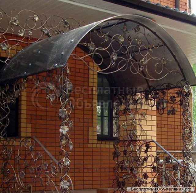 Изготавливаем навесы, козырьки для автомобилей различных форм, заборы, ворота под ключ от эконом до