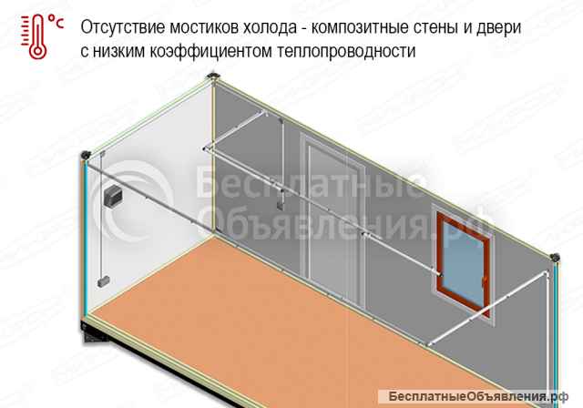 Блок-контейнер композитный сборно-разборный