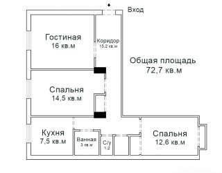 3-х комнатную квартиру в центре Петрозаводска