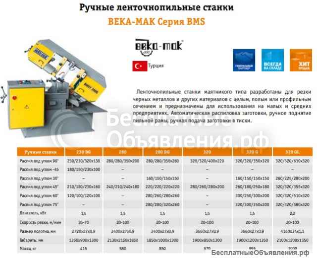 Ленточнопильные станки