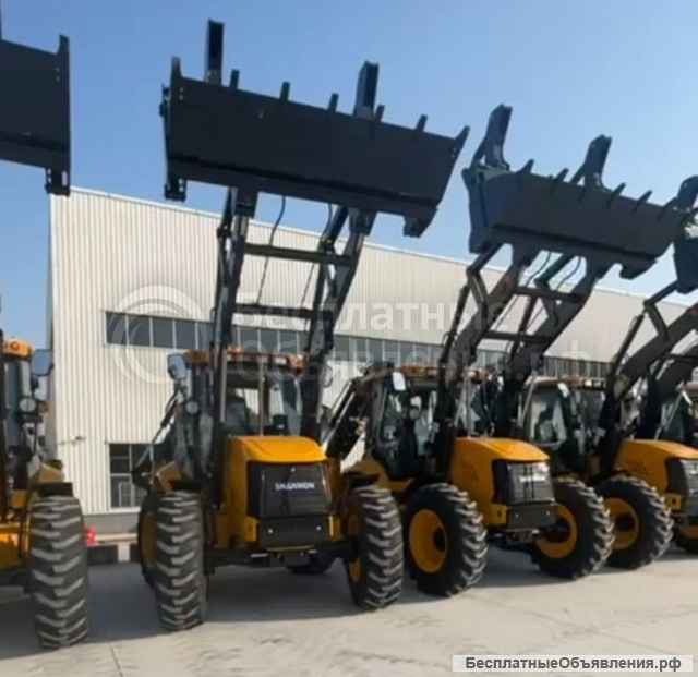 Экскаватор-погрузчик SHANMON 388H рестайлинг грузоподъемность 2500 кг 2,5 т передний челюстной ковш
