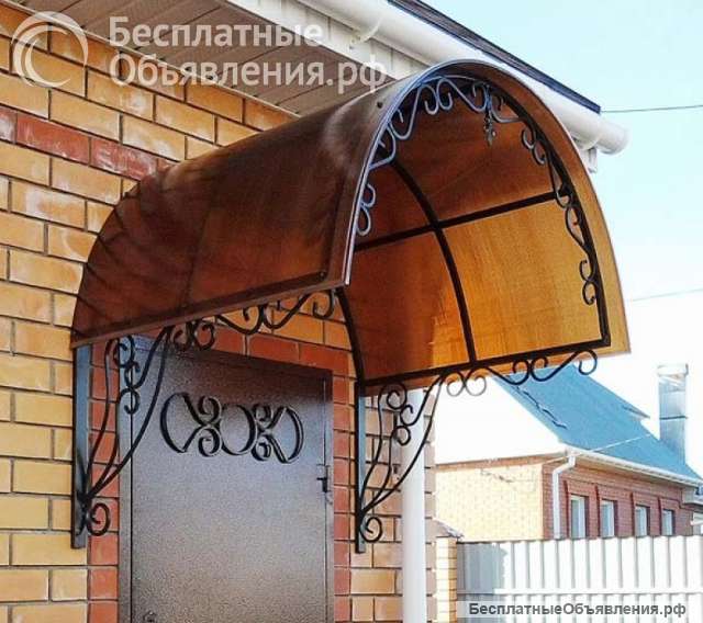 Сварной козырек над крыльцом