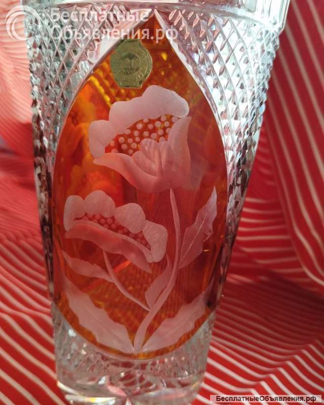 Вазза для цветов хрусталь