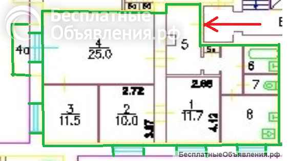 4-х комн. квартира на Ленинском проспекте