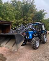 Вспашка земли плугом и почвофрезой МТЗ 82.1