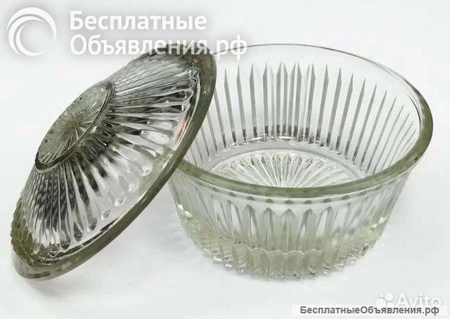 Хрустальная ваза ладья, лодочка, стаканы