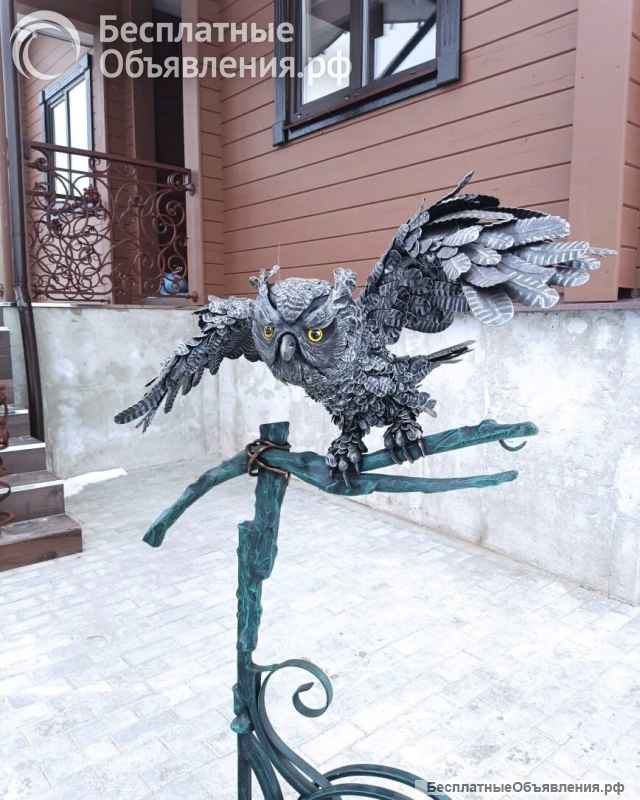 Кованая Сова на Ветке