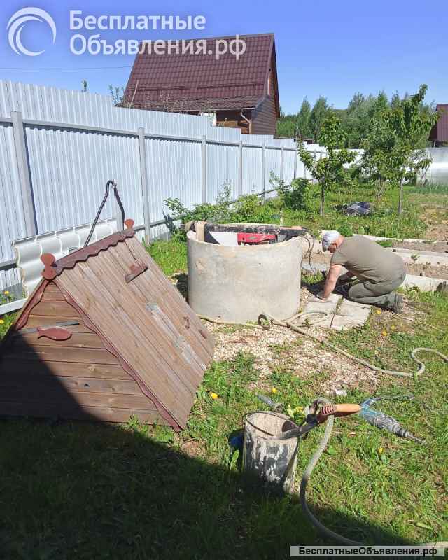 Чистка и ремонт питьевых колодцев, бурение скважин