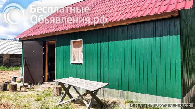 Бревенчатый домик с баней на участке 15 соток ИЖС в печорском районе