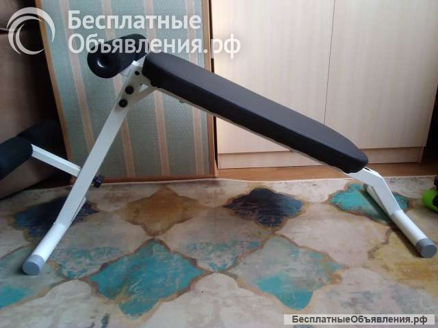 Тренажёр скамья 2 в 1 универсальный для пресса и мышц спины
