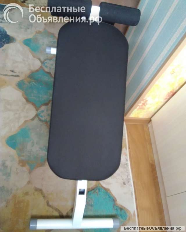 Тренажёр скамья 2 в 1 универсальный для пресса и мышц спины