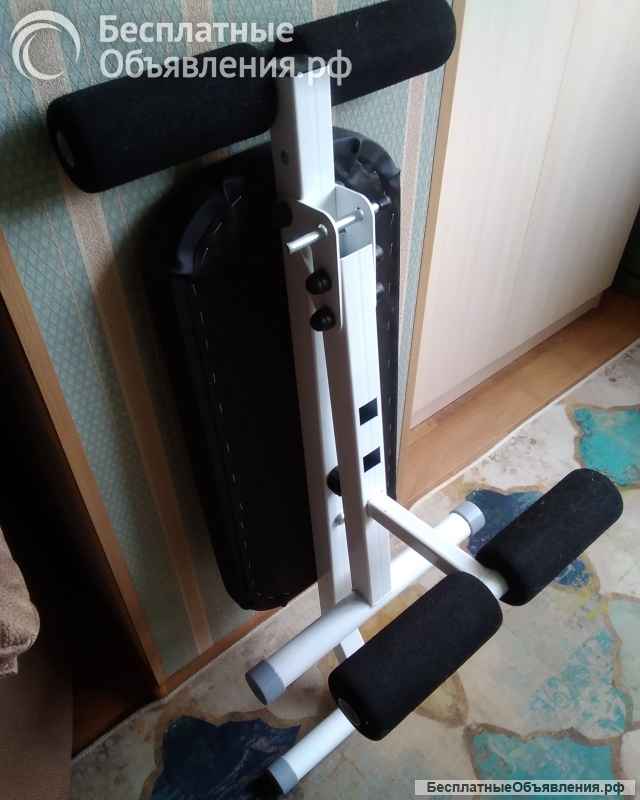 Тренажёр скамья 2 в 1 универсальный для пресса и мышц спины