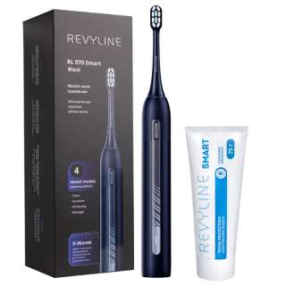 Набор электрическая щетка Revyline RL070 Black и паста Смарт
